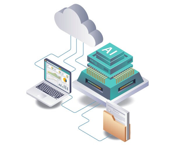 Artificial intelligence system for server data vector image