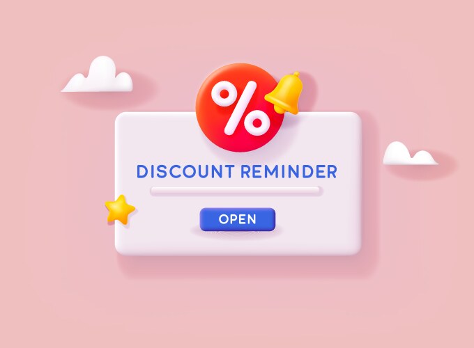 Notification or message about a gift coupon vector image