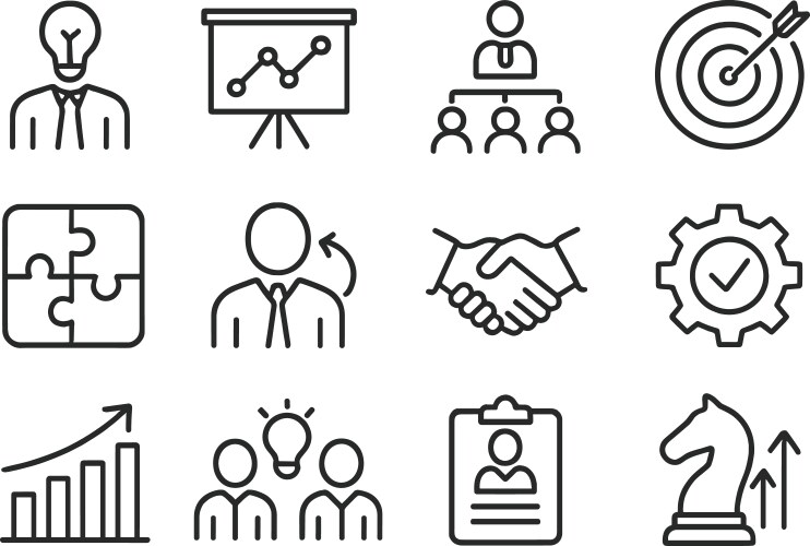 Business concepts with icons Vector Image