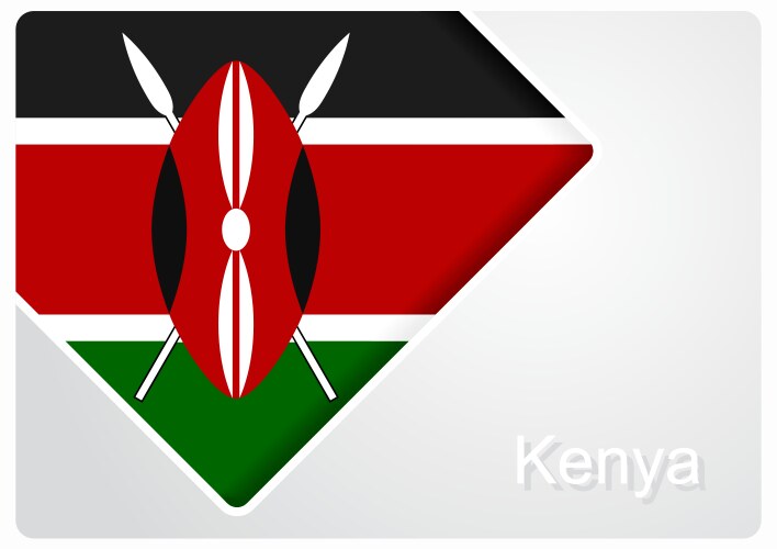 kenyan flag design background vector image