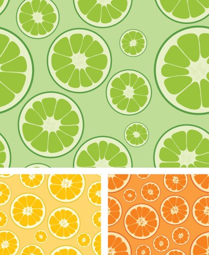 Lemon citrus fruit food summer texture seamless Vector Image