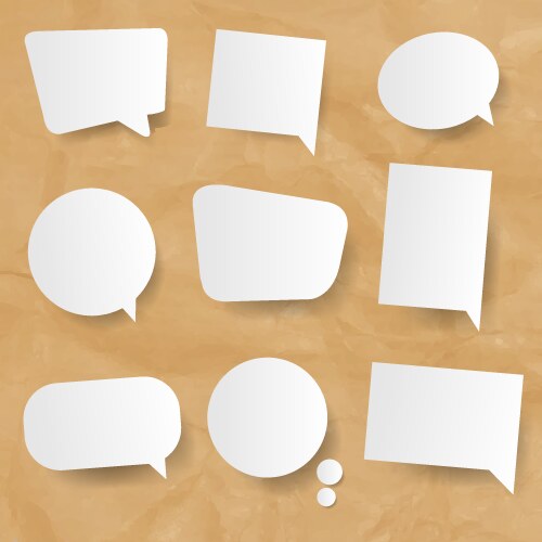 Retro speech bubbles set Royalty Free Vector Image