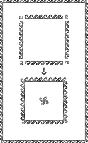 Ancient Greek Wave Frame Vector Image