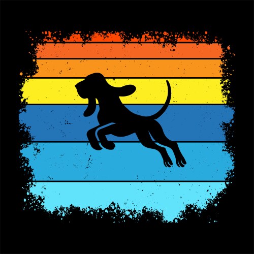 Bloodhound retro vintage Vector Image