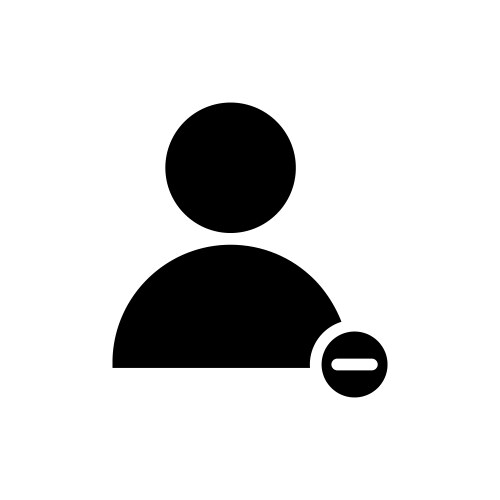Remove user icon set delete account button symbol vector image