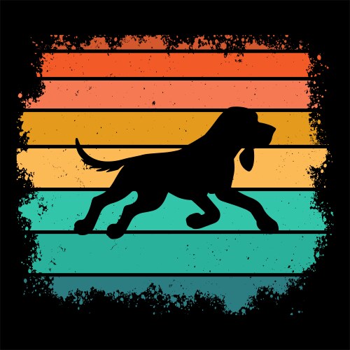 Bloodhound retro vintage Vector Image
