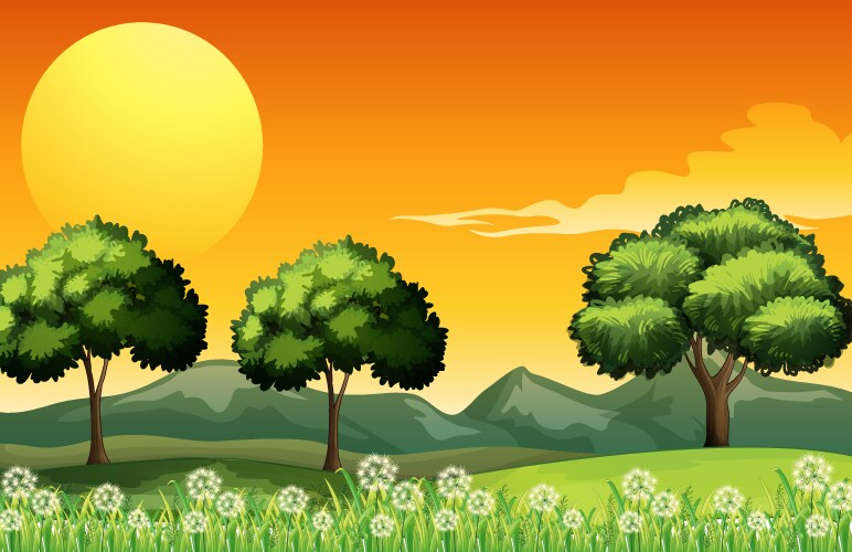 A green forest Royalty Free Vector Image - VectorStock