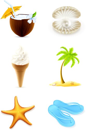 Shell with pearl clam oyster 3d icon Royalty Free Vector
