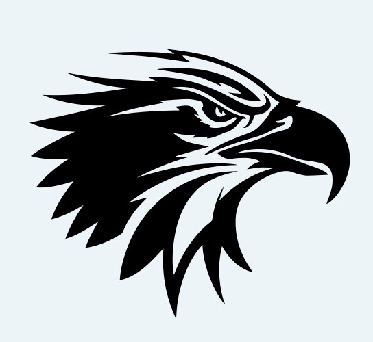 Eagle head silhouette Vector Image
