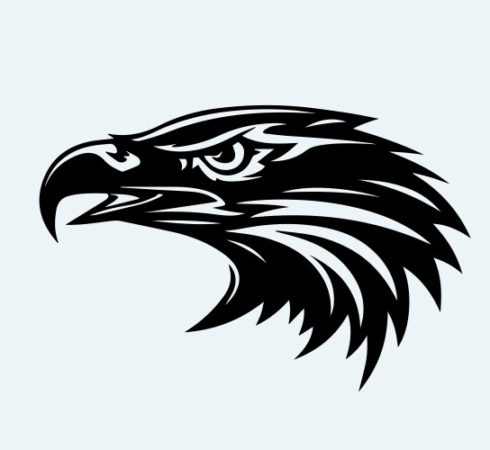 Eagle head silhouette Vector Image