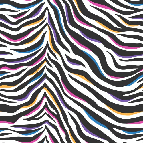 Seamless abstract pattern featuring a zebra vector image