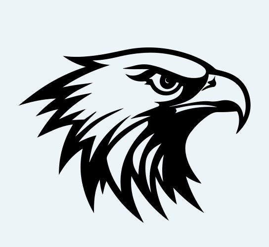 Eagle head silhouette Vector Image