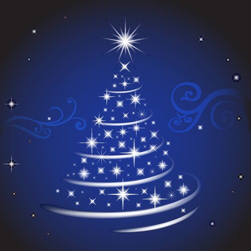 Illuminated christmas tree Royalty Free Vector Image