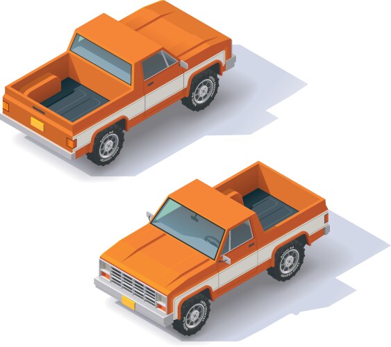 Isometric tow truck Royalty Free Vector Image - VectorStock