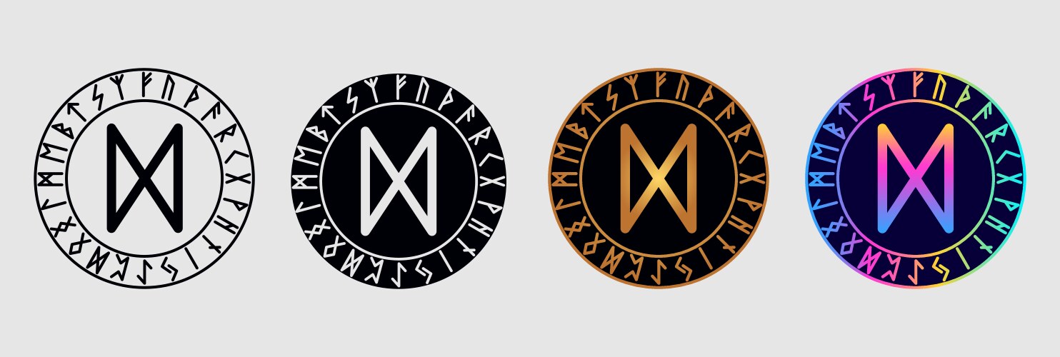 Rune Dagaz Runes Vector Images (32)