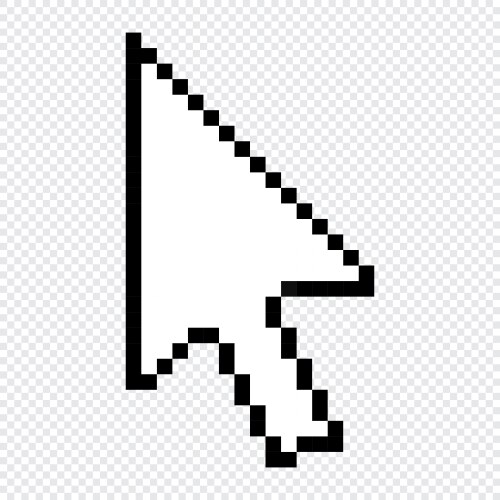 Pixel computer mouse click pointer cursor arrow vector image