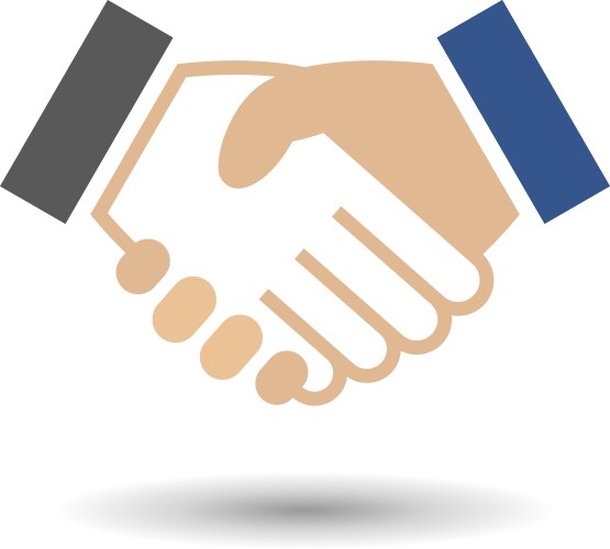 business partnership concept symbol handshake icon vector image