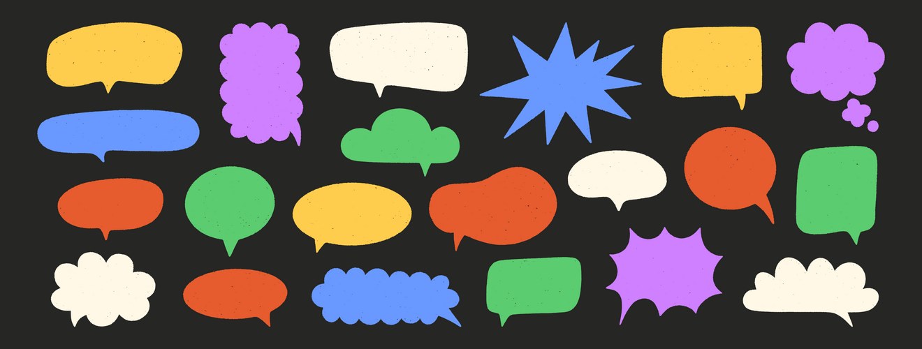Colorful Speech Bubbles - Chat Balloons Vector Image