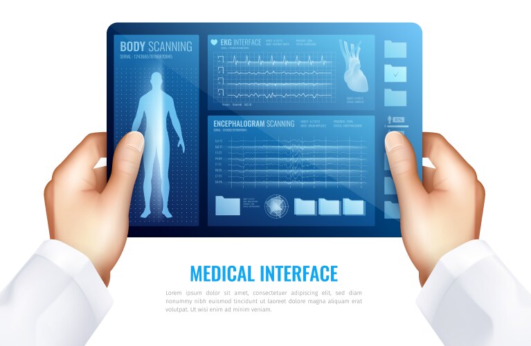 Medical hud interface Royalty Free Vector Image