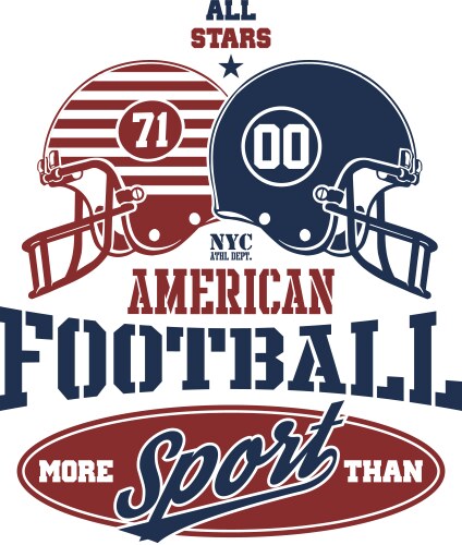 Football Helmet - Sport Concept Vector Image