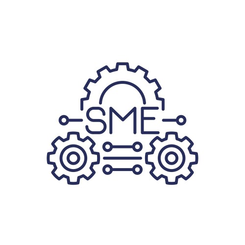 Sme small medium enterprise concept with icon Vector Image