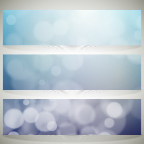 Blurry backgrounds set with bokeh effect abstract vector image