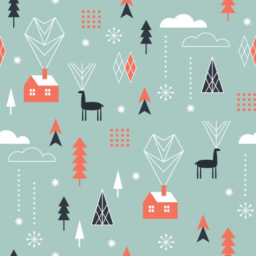 Seamless christmas pattern Royalty Free Vector Image