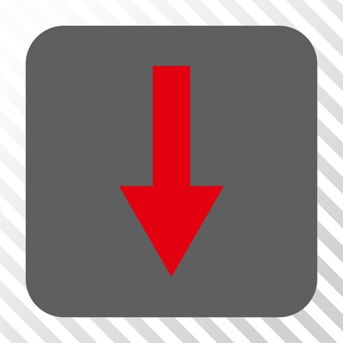 Arrow down rounded square button – Royalty-Free Vector | VectorStock