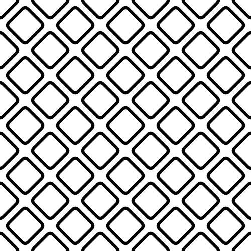 Abstract geometric monochrome repeating square vector image