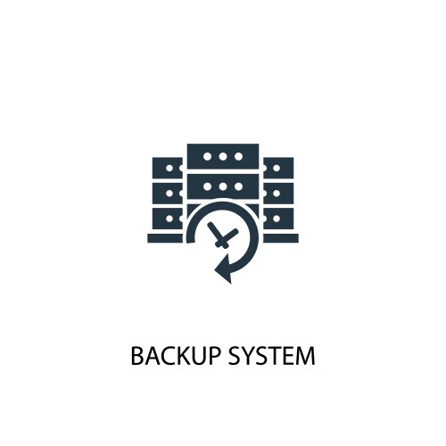 Backup System Icon - Simple vector image