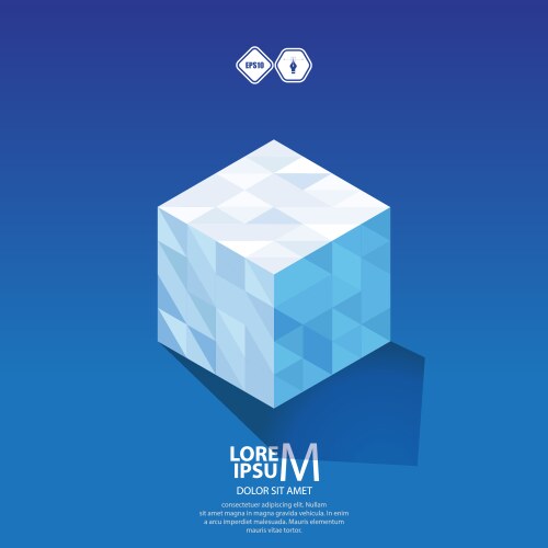 3d cube design Royalty Free Vector Image - VectorStock