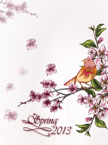 Spring floral background Royalty Free Vector Image