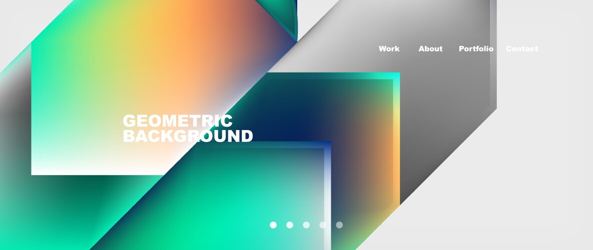 Colorful geometric background with a rainbow of Vector Image