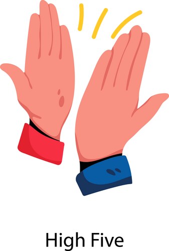 High five (49839195) – Royalty-Free Vector | VectorStock