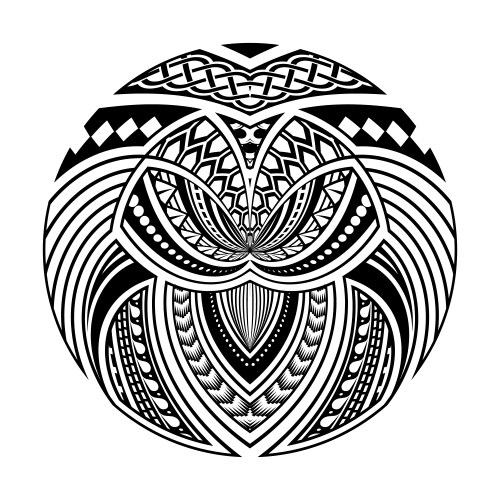 Polynesian Tribal Circle Tattoo Vector Image