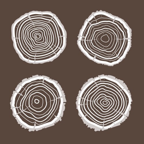 Saw cut tree trunk Royalty Free Vector Image - VectorStock