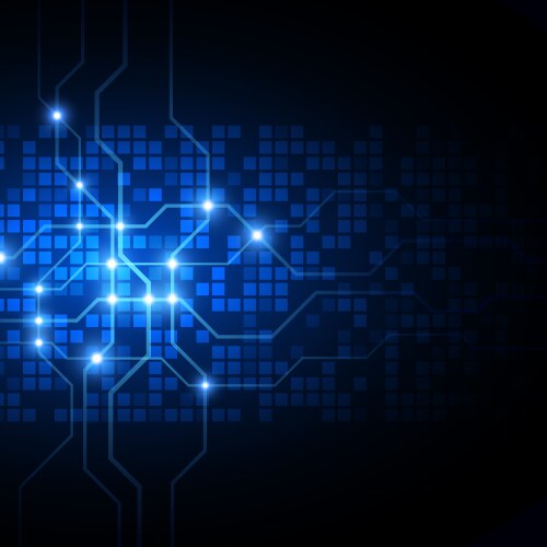 Abstract blue light circuit background technology Vector Image