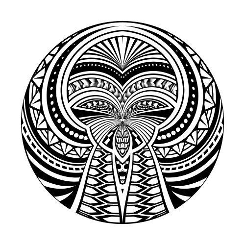 Polynesian Tribal Circle Tattoo Vector Image
