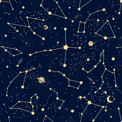 Night sky with sagittarius constellation Vector Image