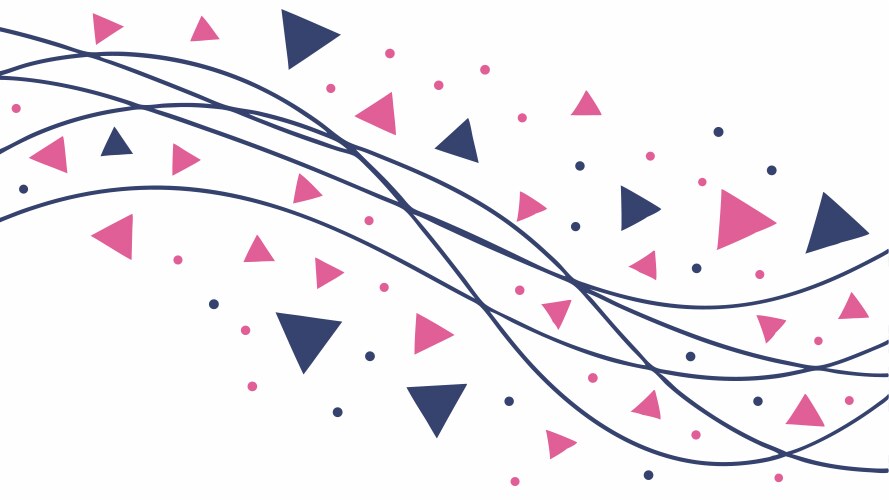 Dynamic decorative swirl with geometric patterns vector image