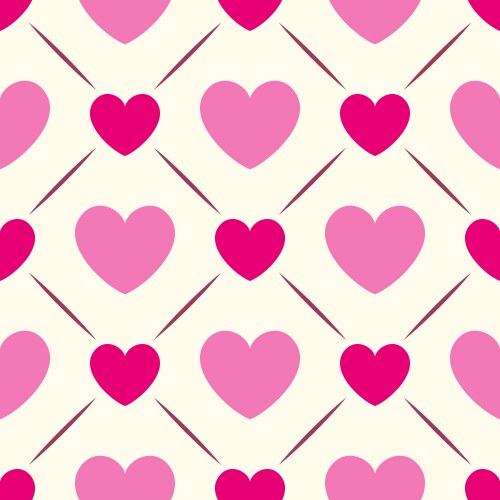 Retro abstract heart seamless pattern for r Vector Image