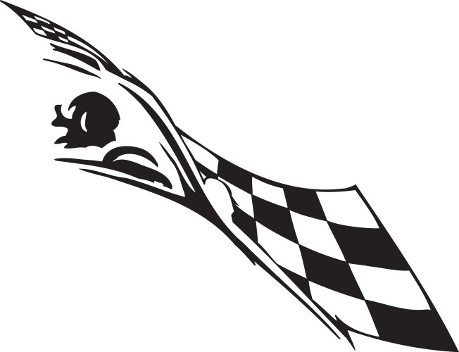 Checkered flag - symbol racing Royalty Free Vector Image