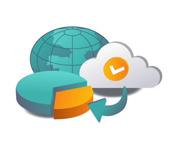 Calculating percentage of data stored on global vector image
