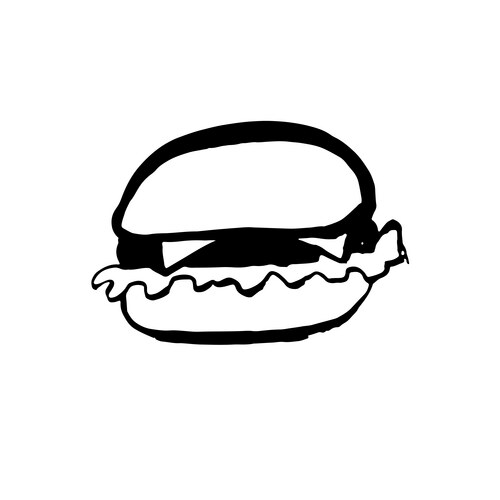 Hand Drawn Grunge Burger Icon Vector Image