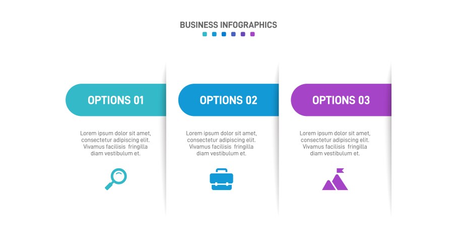 Horizontal progress bar featuring 3 arrow-shaped Vector Image