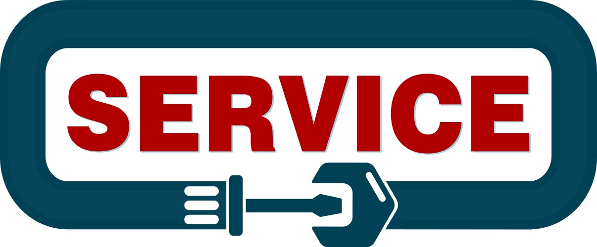 service sign vector image