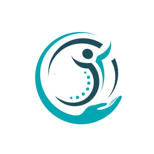 Abstract people logo with hand Vector Image