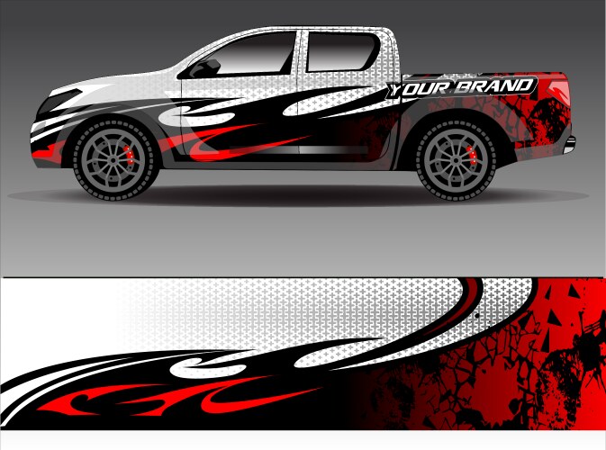 Car wrap design livery for racing Vector Image