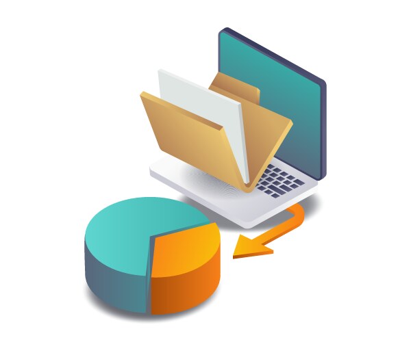 Calculating percentage of data stored on server vector image
