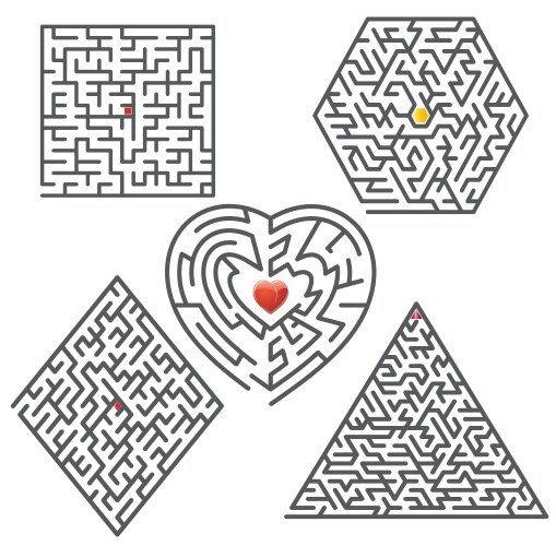 Small maze Royalty Free Vector Image - VectorStock
